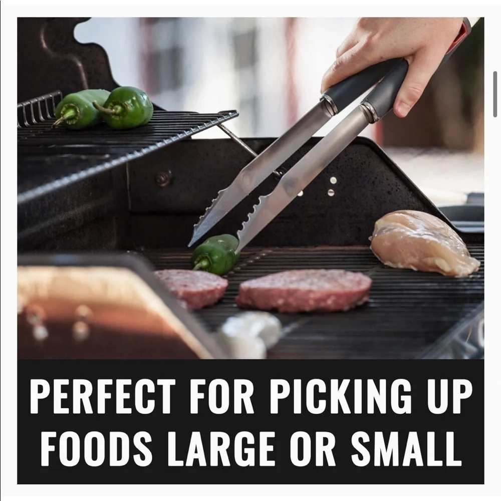 Brand New Grillaholics BBQ 4-Piece Heavy Duty Stainless Steel Grill Tools Set